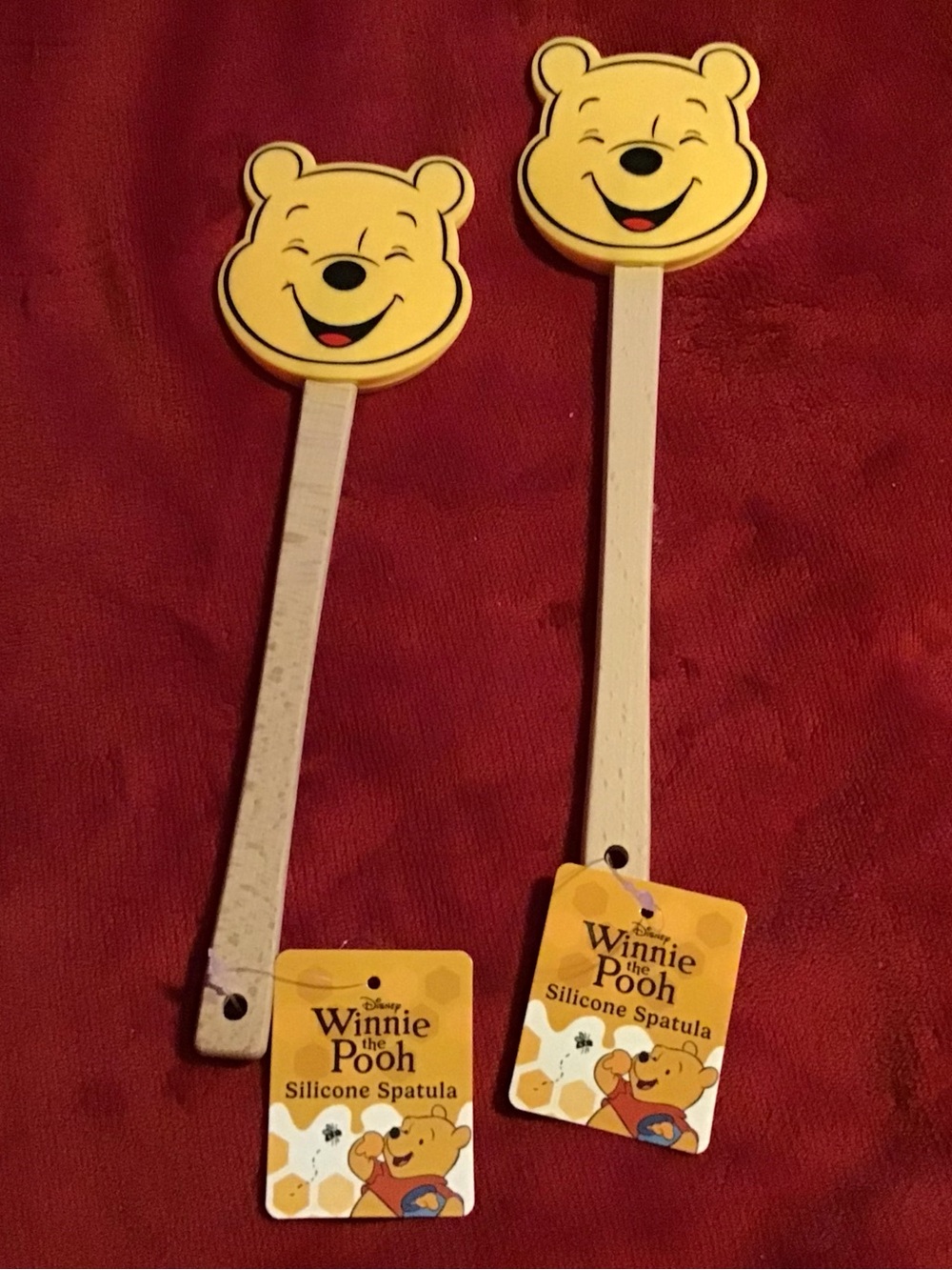 Disney Winnie the Pooh Yellow Silicone Spatulas - Set of 2